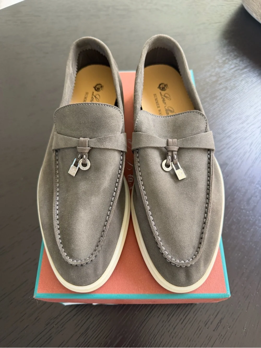 NWT Loro Piana Summer Walk Charms Loafers, Size 39